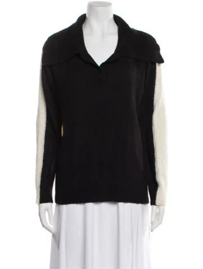 Pre-owned Ciao Lucia Baby Alpaca Cowl Neck Sweater In Black