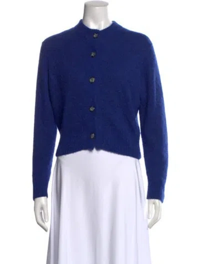 Pre-owned Ciao Lucia Baby Alpaca Crew Neck Sweater In Blue