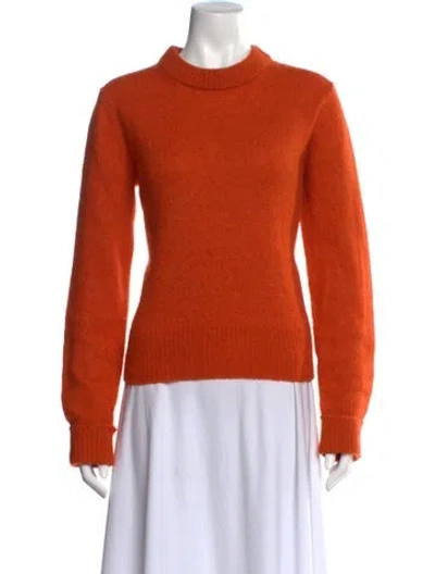 Pre-owned Ciao Lucia Baby Alpaca Crew Neck Sweater In Orange