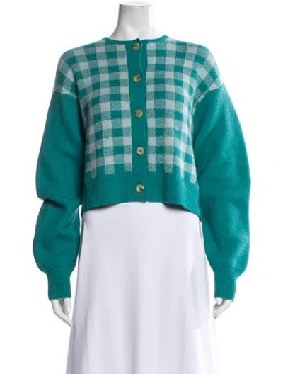 Pre-owned Ciao Lucia Baby Alpaca Plaid Print Sweater In Multi