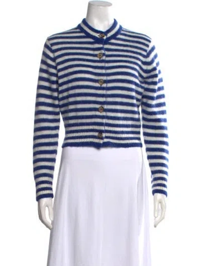Pre-owned Ciao Lucia Baby Alpaca Striped Sweater In Blue