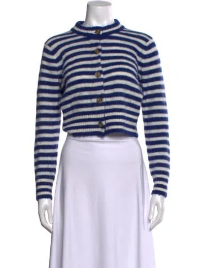 Pre-owned Ciao Lucia Baby Alpaca Striped Sweater In White