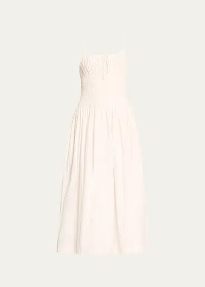 Ciao Lucia Barbara Spaghetti-strap Midi Dress In White
