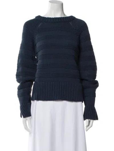 Pre-owned Ciao Lucia Bateau Neckline Sweater In Blue
