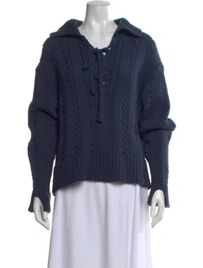 Pre-owned Ciao Lucia Cable Knit Sweater In Blue