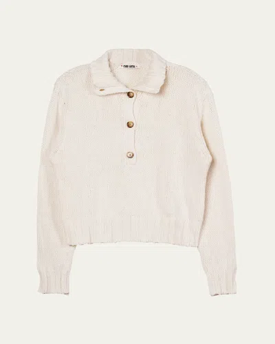 Ciao Lucia Carina Relaxed Knit Pullover In White