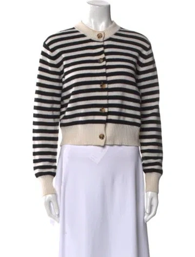 Pre-owned Ciao Lucia Cashmere Striped Sweater In White