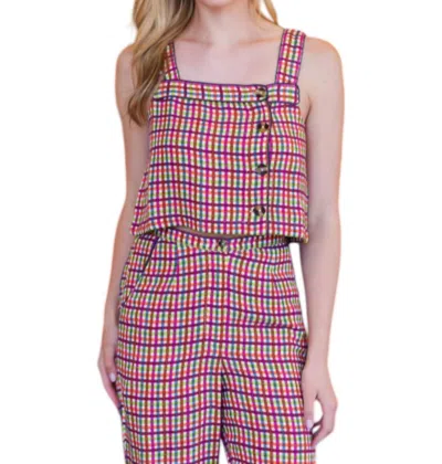 Ciao Lucia Cecile Top In Plaid In Multi