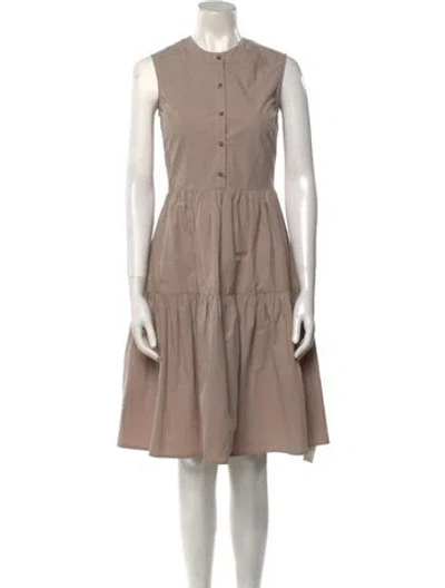 Pre-owned Ciao Lucia Crew Neck Knee-length Dress In Neutral