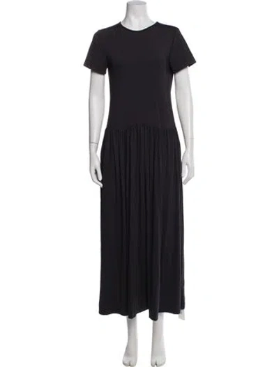 Pre-owned Ciao Lucia Crew Neck Long Dress In Black