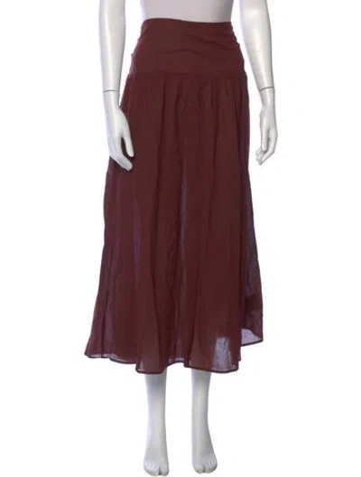 Pre-owned Ciao Lucia Cutout Accent Midi Length Skirt In Brown
