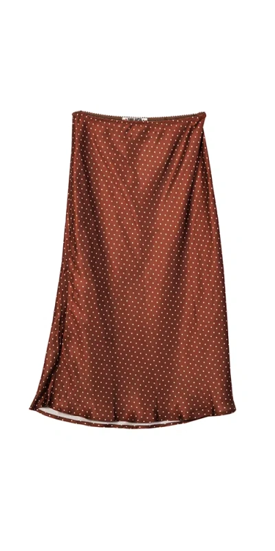 Ciao Lucia Emilie Satin Midi Skirt Siena