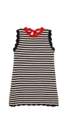 Ciao Lucia Fasano Stripe Crochet Shift Dress