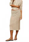 Ciao Lucia Faye Sheer Skirt In Stone In White