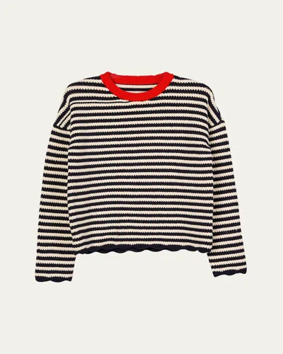 Ciao Lucia Febo Stripe Crochet Pullover