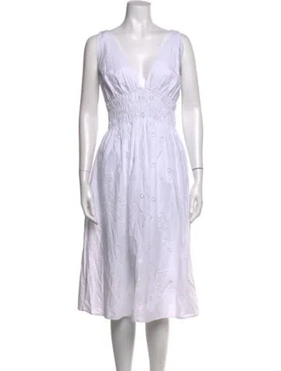 Pre-owned Ciao Lucia Floral Print Midi Length Dress In Neutrals