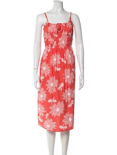 Pre-owned Ciao Lucia Floral Print Midi Length Dress In Pink