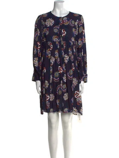 Pre-owned Ciao Lucia Floral Print Mini Dress In Blue