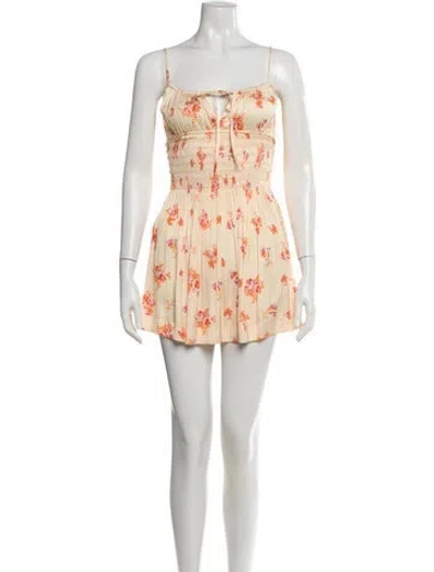 Pre-owned Ciao Lucia Floral Print Mini Dress In Multi