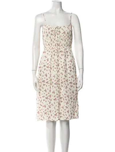 Pre-owned Ciao Lucia Floral Print Mini Dress In Neutral