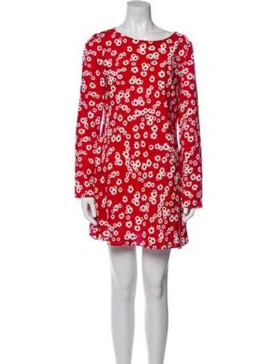 Pre-owned Ciao Lucia Floral Print Mini Dress In Red