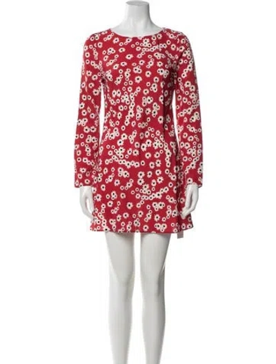 Pre-owned Ciao Lucia Floral Print Mini Dress W/ Tags In Red