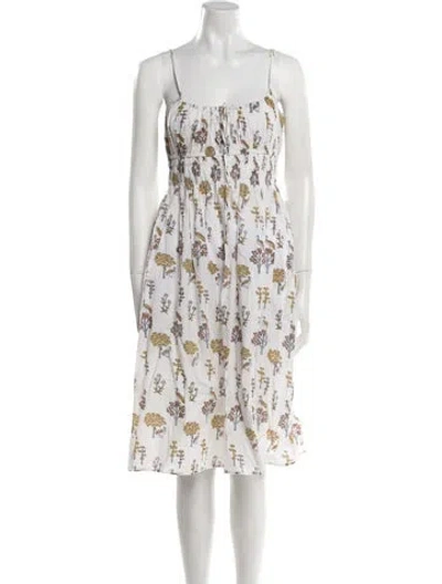 Pre-owned Ciao Lucia Floral Print Mini Dress In White