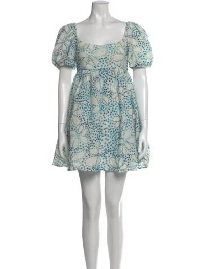 Pre-owned Ciao Lucia Floral Print Mini Dress In White