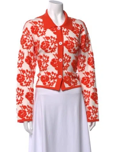 Pre-owned Ciao Lucia Floral Print Sweater In Orange