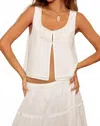 Ciao Lucia Francie Sleeveless Top In White In White