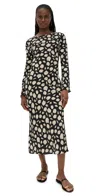Ciao Lucia Gaia Long Sleeve Midi Dress In Black
