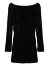 Ciao Lucia Genevieve Velvet Off-shoulder Dress In Black