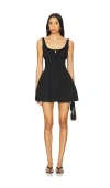 Ciao Lucia Gianluca Ruched Sleeveless Mini Dress In Black