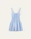 Ciao Lucia Gianluca Gingham Smocked Mini Dress In Blue