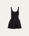 Ciao Lucia Gianluca Ruched Sleeveless Mini Dress In Black