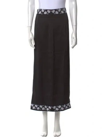 Pre-owned Ciao Lucia Graphic Print Midi Length Skirt W/ Tags In Black