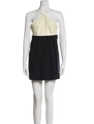 Pre-owned Ciao Lucia Halterneck Mini Dress In Black