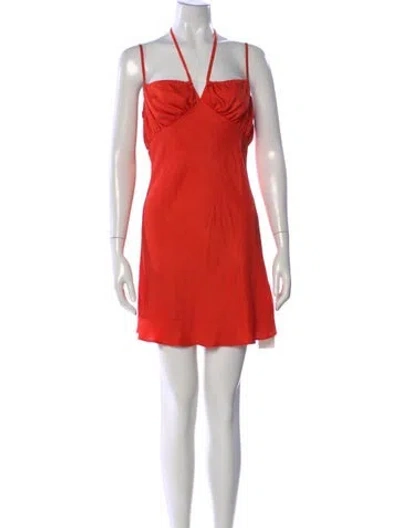 Pre-owned Ciao Lucia Halterneck Mini Dress In Red