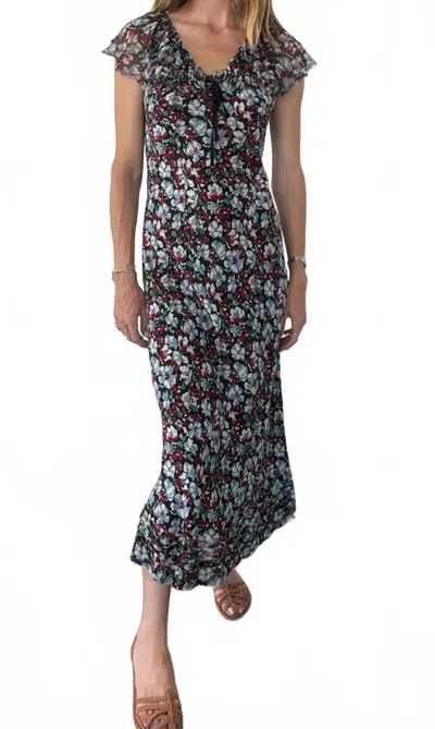 Ciao Lucia Heidi Dress In Peonia Print In Black