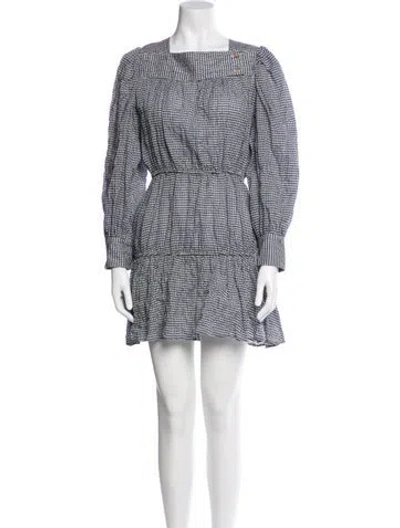Pre-owned Ciao Lucia Houndstooth Print Mini Dress In Multi