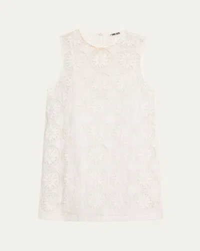 Ciao Lucia Indus Embroidered Shift Dress In Neutral