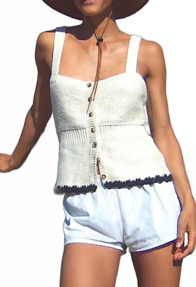 Ciao Lucia Iren Knit Top In Ivory In White