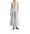 Ciao Lucia Lauretta Maxi Dress In Indigo Stripe In Gray