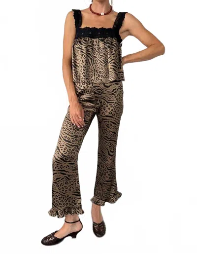 Ciao Lucia Leah Silk Top In Beige In Neutral