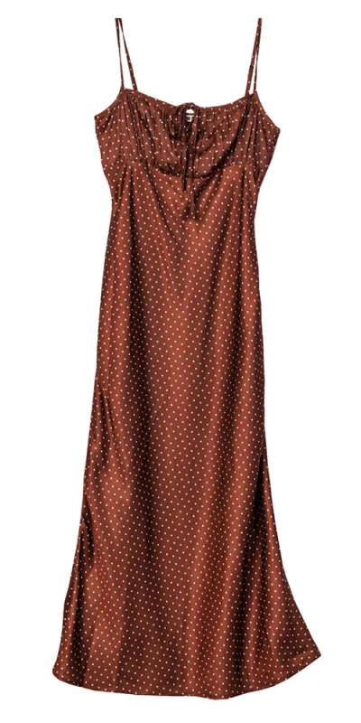 Ciao Lucia Leo Satin Midi Dress Siena