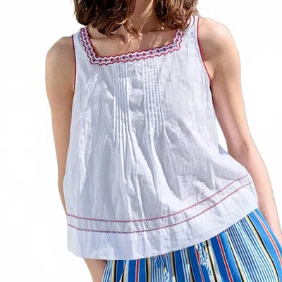 Ciao Lucia Lexi Square Neck Tank Top In White