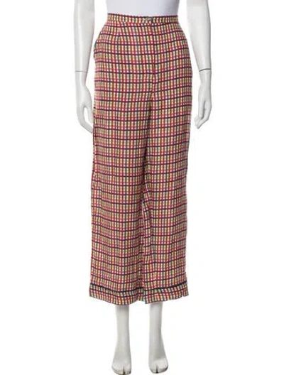 Pre-owned Ciao Lucia Linen Wide Leg Pants In Purple