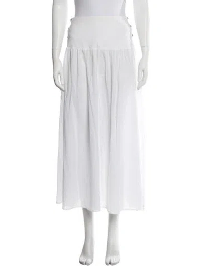 Pre-owned Ciao Lucia Long Skirt In White