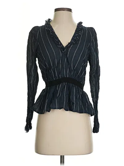 Pre-owned Ciao Lucia Long Sleeve Blouse In Black