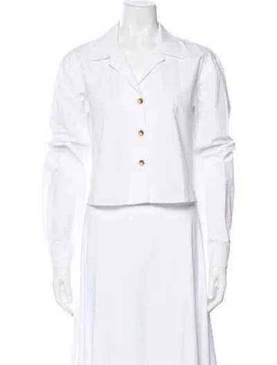 Pre-owned Ciao Lucia Long Sleeve Button-up Top In Neutral